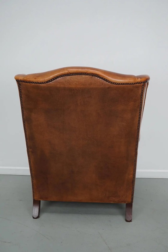 Image 1 of Vintage Nederlandse cognackleurige leren clubfauteuil