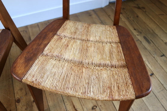 Image 1 of Set of 3 Vintage Roger Landault "Ellipse" Sentou 1957 Chairs