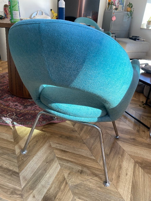 4x Vintage Directiestoelen Eero Saarinen Design Türkis