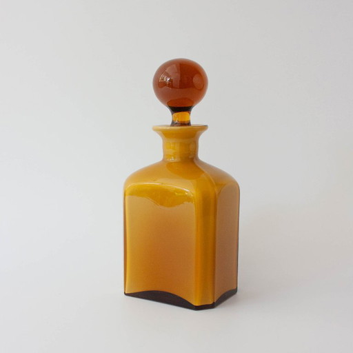 Vintage Senf-Opalglasflasche aus Marinha Grande, 1960er Jahre