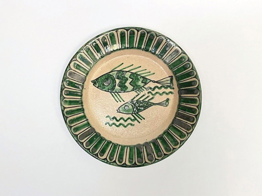 4 platos de Vietri decorados por Fabbrica Ceramica Avallone, años 30