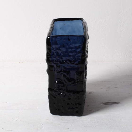 Image 1 of Vase Mid-Century en Verre Bleu Cobalt par Göte Augustsson, Ruda Glasbruk, 1970s