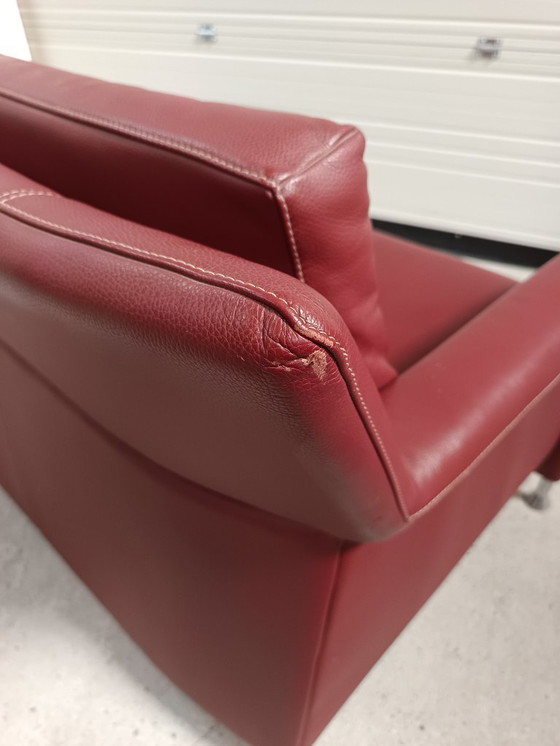 Image 1 of Set di divani Leolux Paian 2 posti 3 posti Senso Granata Pelle