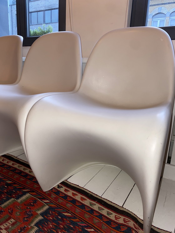 Image 1 of 4x Verner Panton Chaises Panton blanches