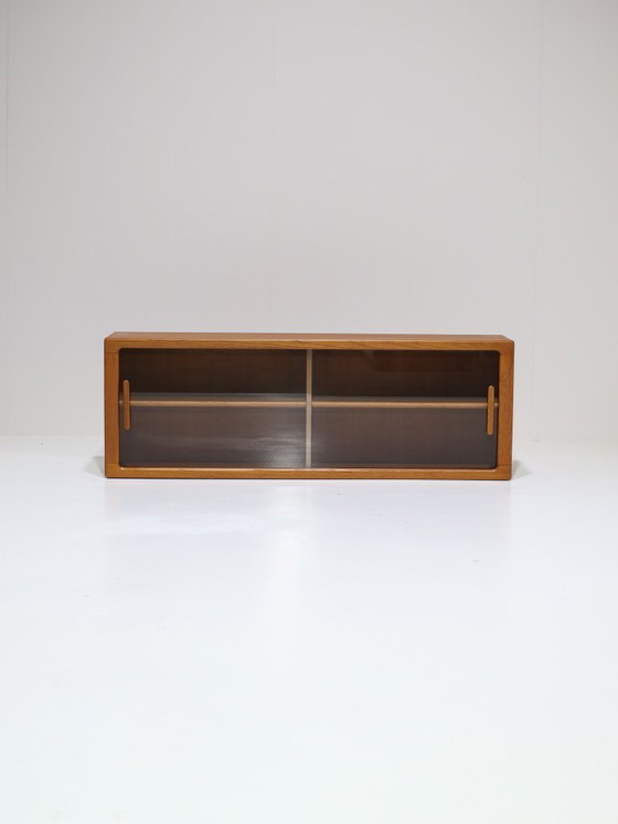 Image 1 of Silkeborg wall display cabinet sideboard vintage Danish teak