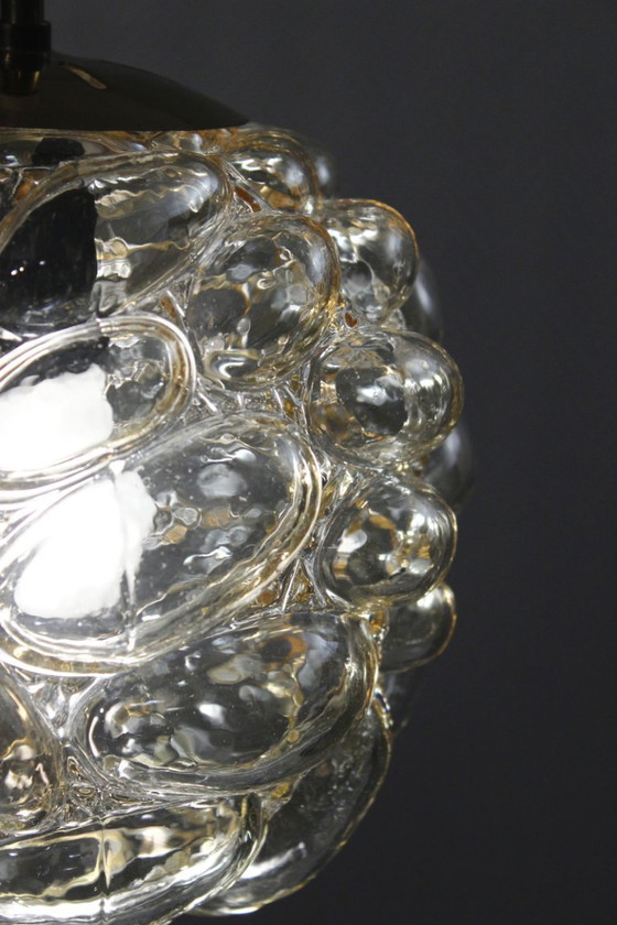 Image 1 of Suspension lustre en verre Bubble style Helena Tynell Limburg design 1960s