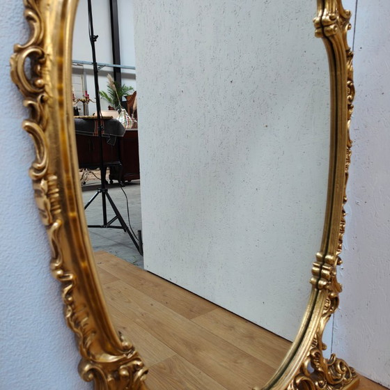 Image 1 of Grand miroir sur pied de style baroque et rococo, miroir de cheminée