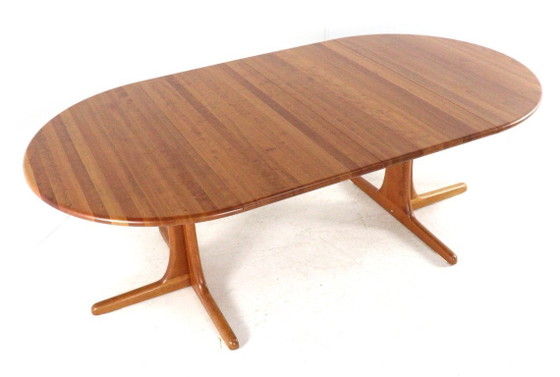 Round 2x extendable Danish dining table vintage – Wood (photo 16 of 18)