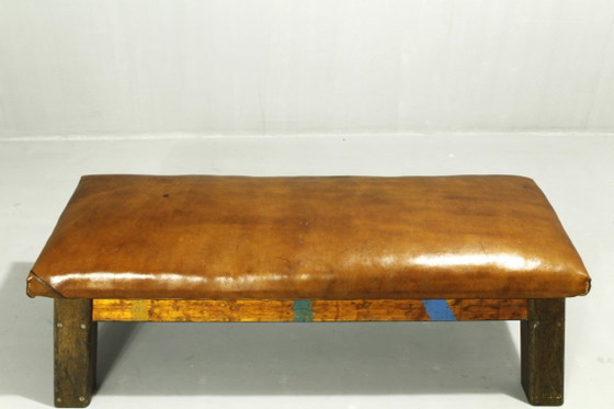 Image 1 of Banc de gym en cuir, années 1950
