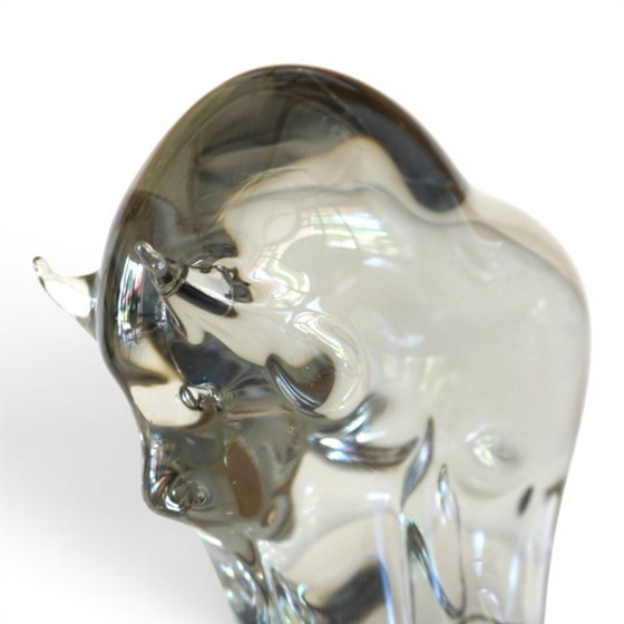 Image 1 of Escultura de toro de cristal de Murano de Livio Seguso, 1970