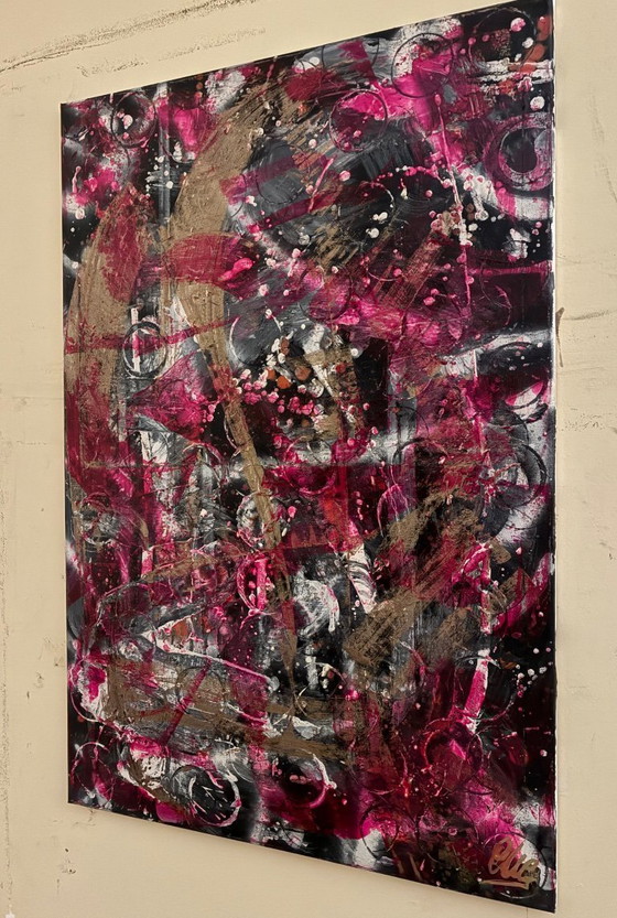 Image 1 of Walter Geraci - Abstracto rosa y dorado