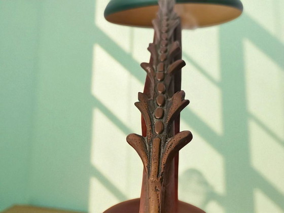 Image 1 of Vintage modernistische houten bureaulamp