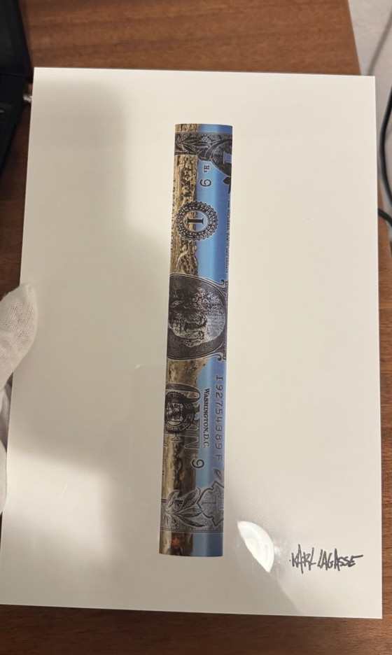 Image 1 of Karl Lagasse – One DOLLAR PURPLE STRIPE (33 exemplaires dans le monde) – Signé + Certificat d'authenticité