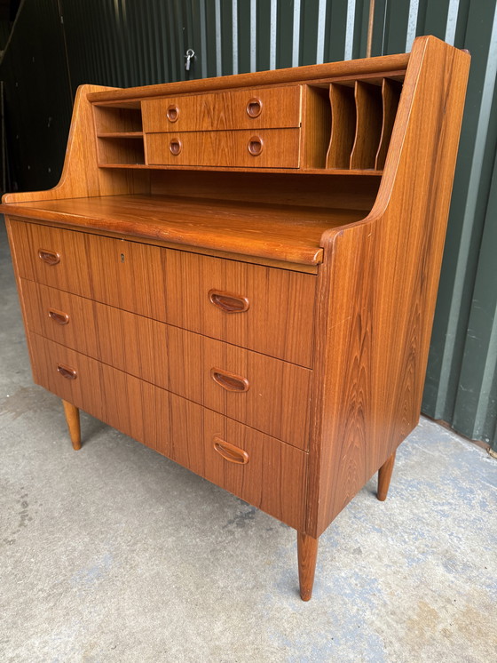 Image 1 of Vintage Musterring Möbel Secretaire Uitschuifbaar Blad