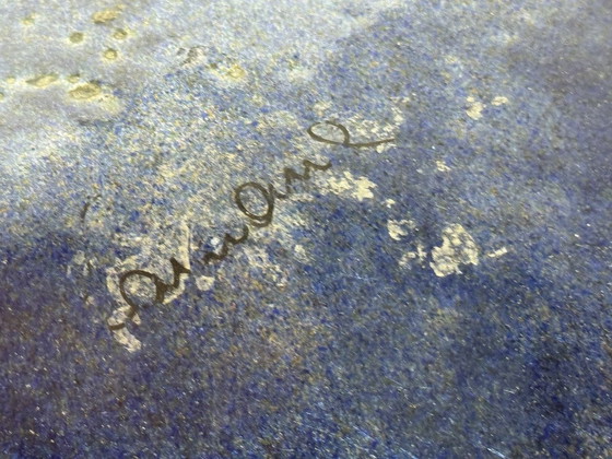 Image 1 of Large mid-century Italian Copper Bowl with Bright Enamel Decorations in warm and vibrant colors by Studio Laurana, Pesaro Italy