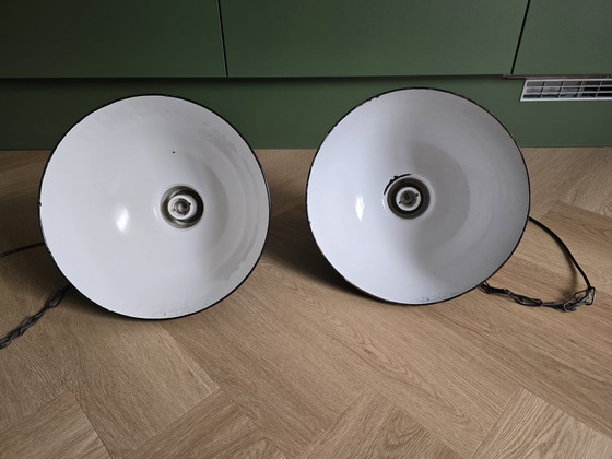 Image 1 of 2 lampade industriali da fabbrica della DDR