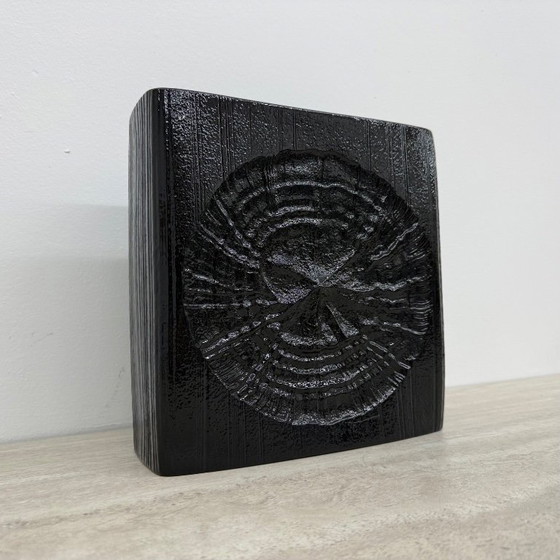 Image 1 of Rare Rosenthal Martin Freyer black ceramic vase , 1960’s