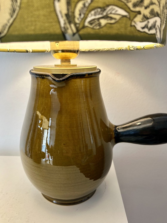 Image 1 of 2 vase lamps made from French bistro pitches, 1960s