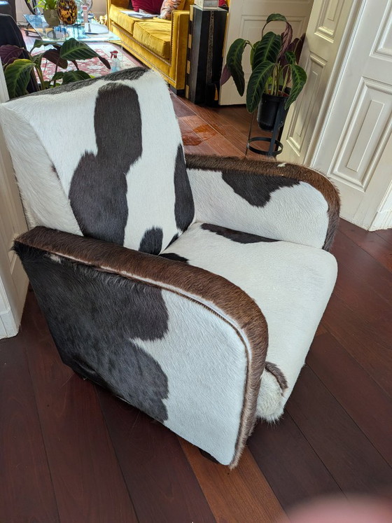Joli fauteuil en véritable cuir de vachette. – Leather (photo 5 of 10)