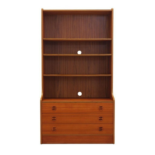 Bibliothèque en teck, design danois, années 1960, production : Danemark