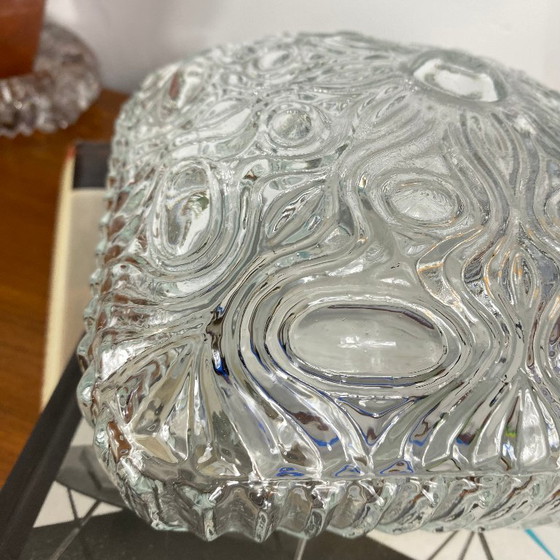 Piccola applique/lampada da soffitto quadrata in vetro stampato vintage anni '70-'80 – Plafoniere, Glass (photo 5 of 9)