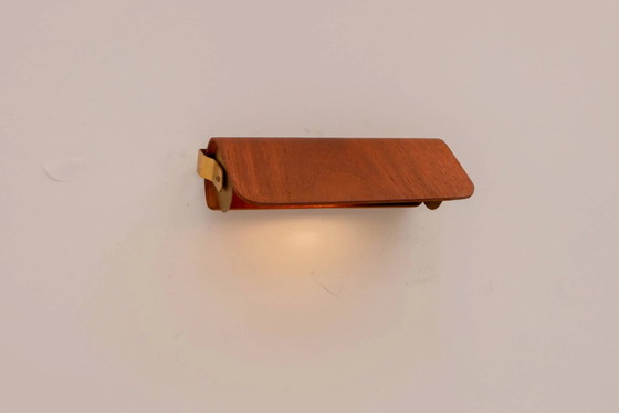 Applique vintage in teak. Design scandinavo classico di metà secolo. – Metal, Brass, Scandinavian (photo 9 of 14)