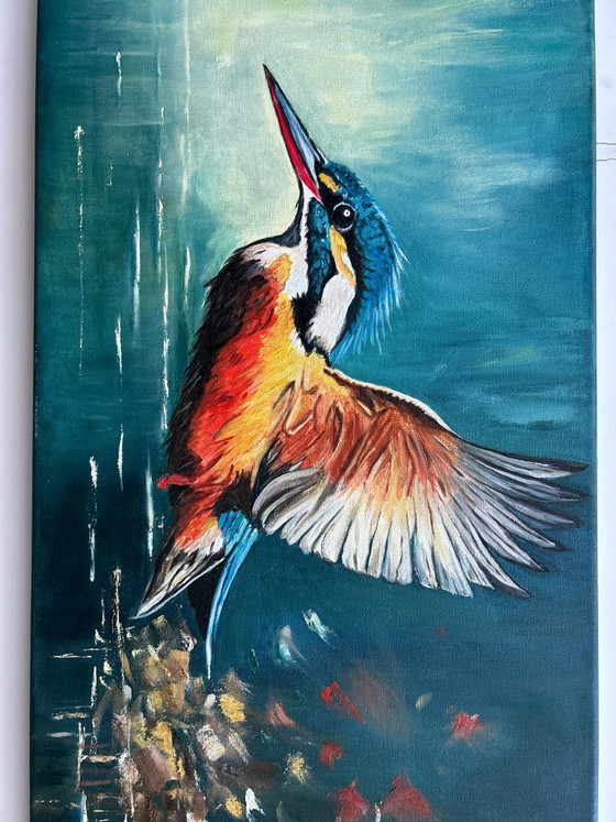 Dipinto Martin Pescatore, Dipinti e disegni, Cotone, Multicolore (foto 3 di 6)
