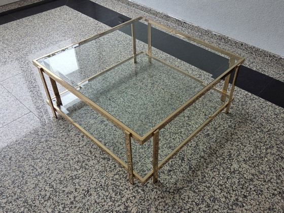 Image 1 of High-end Vintage Hollywood Regency Salontafel – 23kt Verguld – Jaren 70