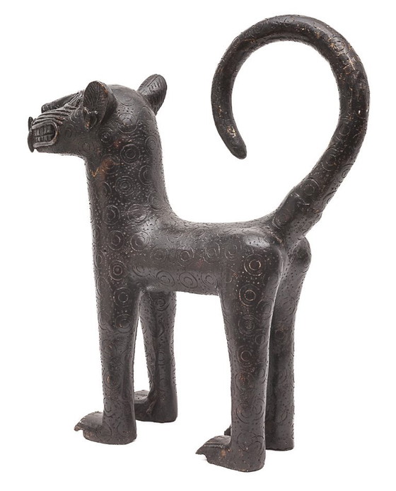 Coppia di leopardi reali del Benin – Oggetti decorativi, Bronze (photo 6 of 12)