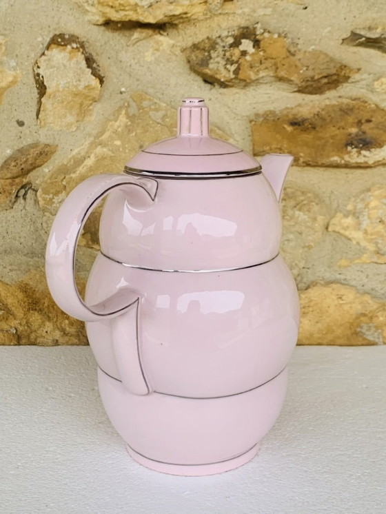 Image 1 of Art Deco theepot van RGK, Tsjechoslowakije, jaren 1930