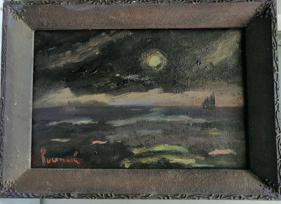 Constant Permeke ''Avondstemming'' Olieverf Op Doek 40 X 55cm – Paintings & Drawings, Wood, Canvas (photo 5 of 5)