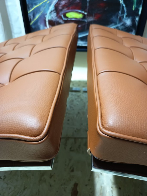 Image 1 of Sillones KNOLL Studio Barcelona (NUEVA Serie 2026) en piel natural (color coñac)