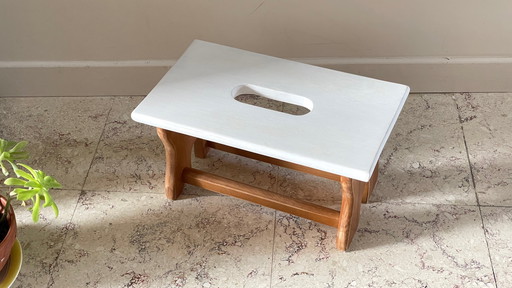 Vintage Beech Wood Stool
