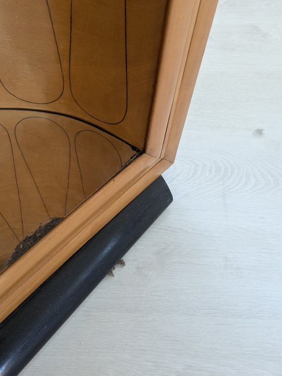 Image 1 of Dassi - Vittorio Dassi - Table d'appoint - Cristal, Bois, Laiton - Intérieur miroir