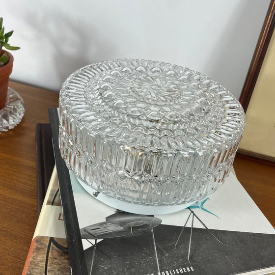 Ronde Wandlamp Plafondlamp Transparant Glas Vintage Armatuur 1970 1980 – Wandlampen (photo 2 of 9)