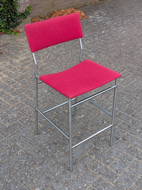 Originele Martin Visser SB 07 Barkruk voor 't Spectrum - Rood – Barkrukken, Wool, rvs (photo 4 of 13)