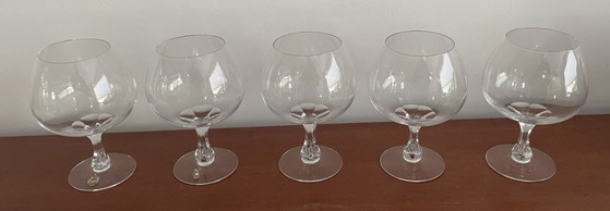Orrefors - Set of five crystal cognac or brandy glasses - Coronation model, Glass & Decanter, Transparent (photo 2 of 8)