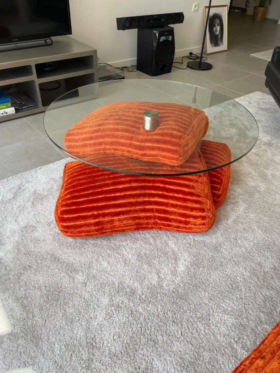 Sofá de 2 plazas Bretz Topdesign con mesa de centro a juego. – Sofás de 2 plazas, Glass, Textile (photo 9 of 9)