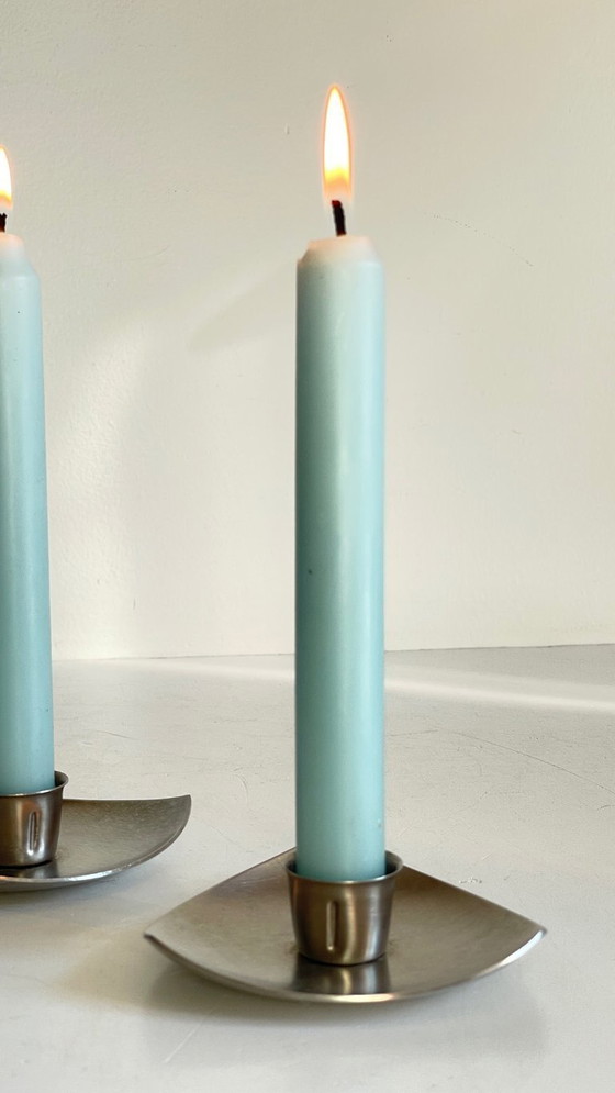 Image 1 of BOUGEOIRS Géométriques Métal Brossé VINTAGE