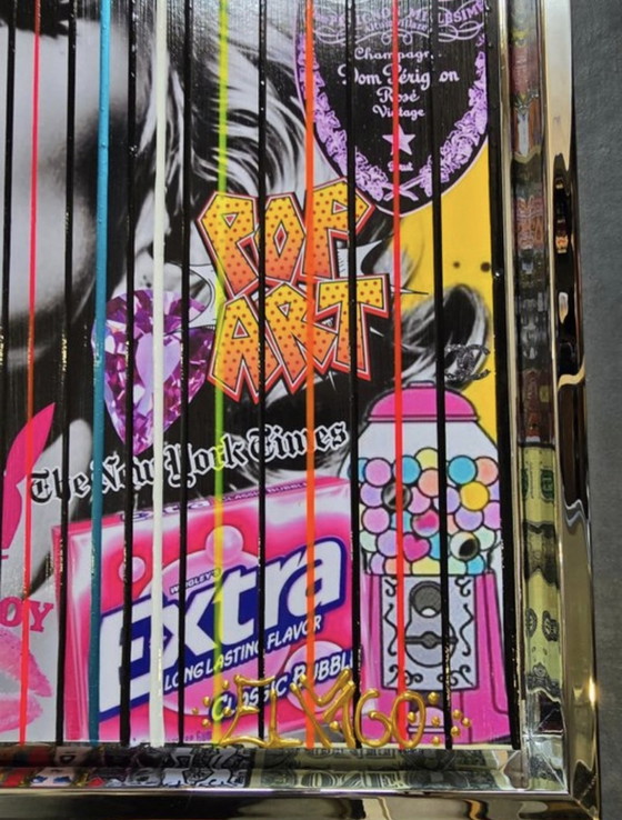 Image 1 of ELMAGO - Marilyn Monroe pop bubble Codebarre signed