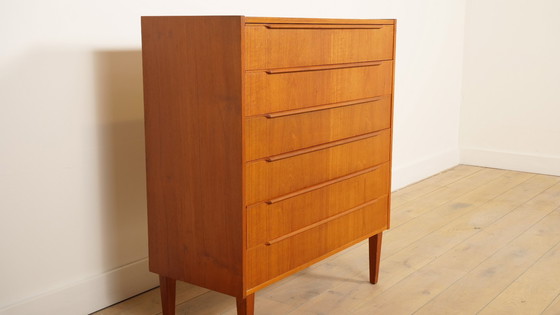Image 1 of Vintage Danish chest of drawers | Teak | 6 drawers | 103 cm