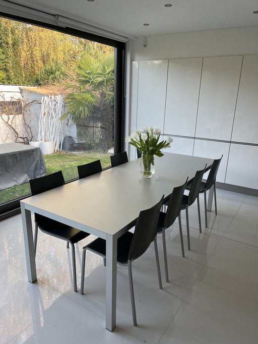 Set of 8 designer dining room chairs