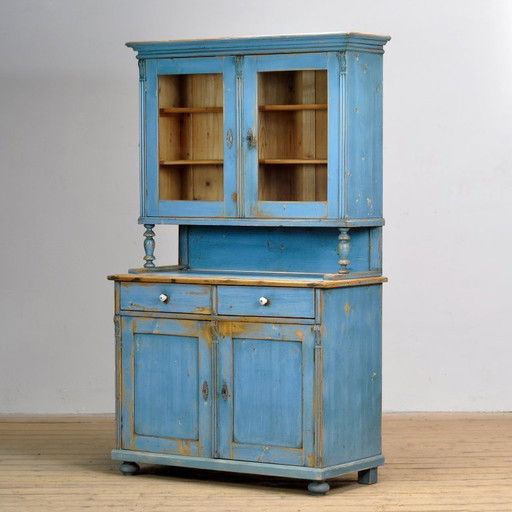 Solid Pine Kitchen Cupboard, 1900s