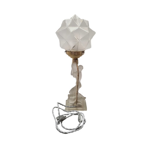 Art Deco table lamp with half-naked woman, circa 1930s