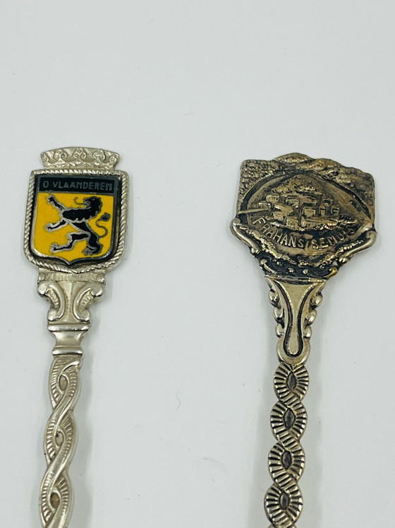 Set of 7 Heraldic City Souvenir Spoons – Cutlery Sets, Metal (photo 6 of 11)