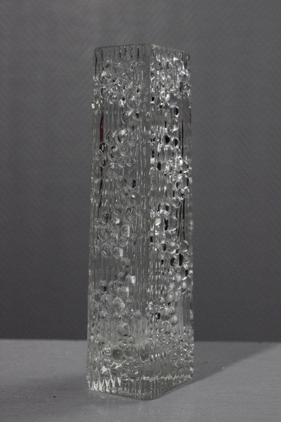 Image 1 of Vaso di cristallo vintage decorato in stile Bubble Frantisek Peceny Sklo Union anni '70