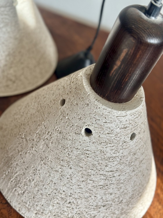 Image 1 of Vintage brutalist ceramic pendant lamp