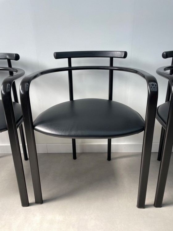 Image 1 of Set of 4 postmodern Martina dining chairs by Carlo Bimbi for Segis Italy, 1980s