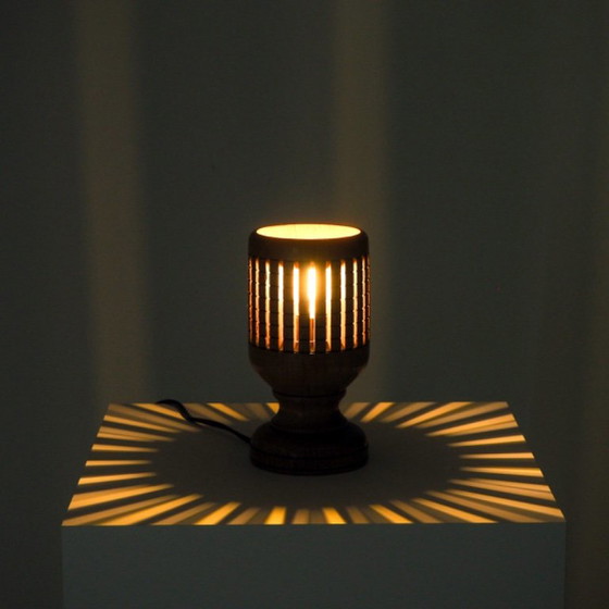 Vintage Wooden Lattice Accent Lamp – Table lamps (photo 14 of 15)