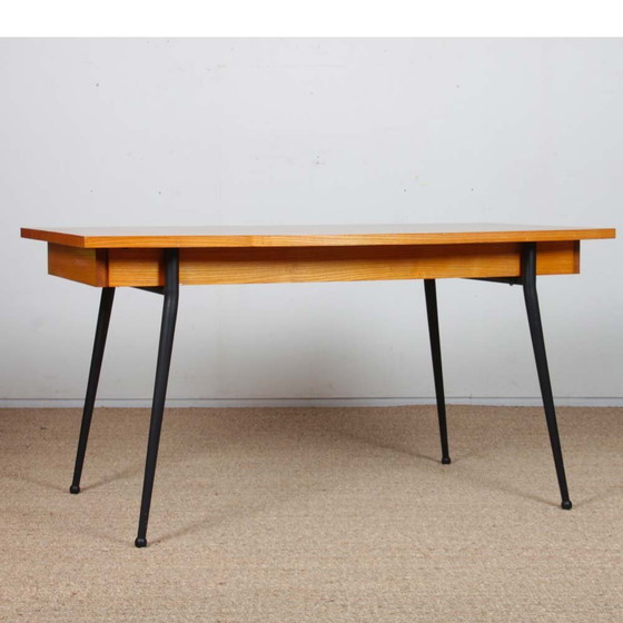 Image 1 of Table de Repas Vintage en Chêne et Métal des Années 1960